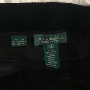Ralph Lauren Vintage Velvet Black Jeans